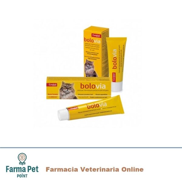 BOLO VIA PASTA GATTI 50G Mangime complementare composto da pasta appetibile per l’eliminazione dei boli di pelo nel gatto