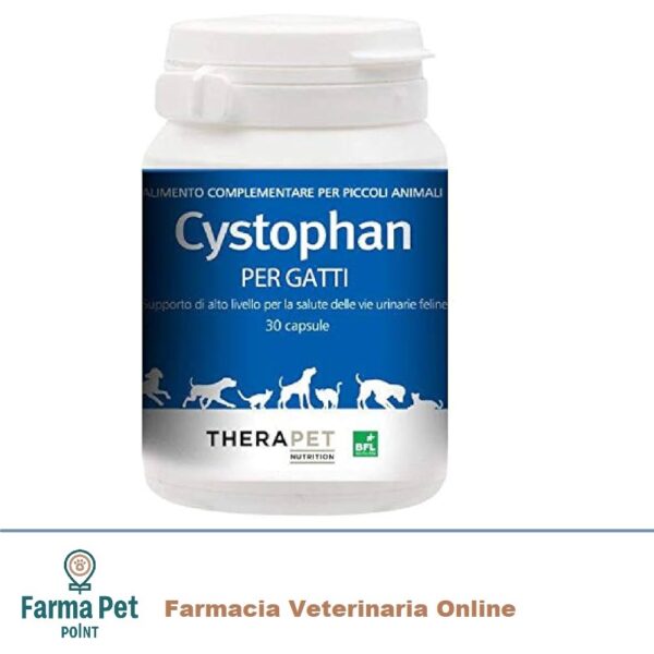 CYSTOPHAN THERAPET 30 Capsule aiuta ad alleviare i sintomi della Cistite Felina Idiopatica (FIC), patologia che colpisce molti gatti entro i 10 anni.