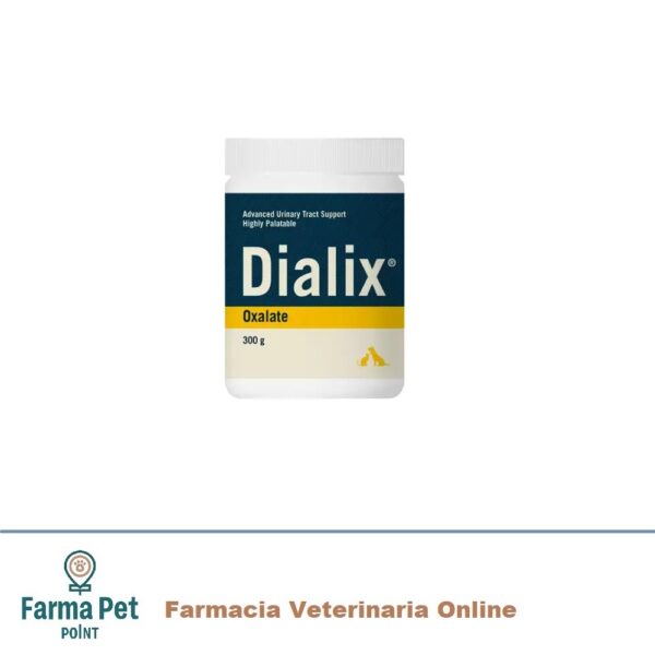 DIALIX CANE GATTO OXALATE 300GR Integratore con proprietà alcalinizzanti, ricco di citrato di potassio, mirtillo rosso. RIDUCE la formazione di calcoli