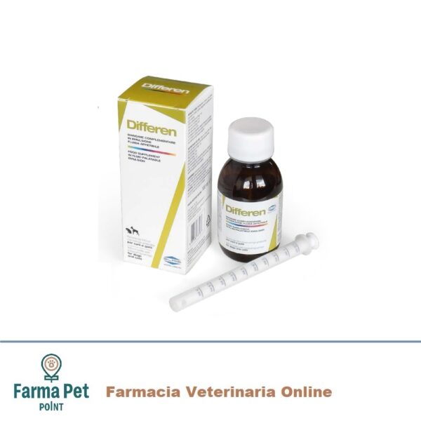 DIFFEREN CANE E GATTO 100ML Coadiuvante nel mantenimento del normale stato fisiologico delle alte vie urinarie. Emulsione fluida appetibile per cani e gatti