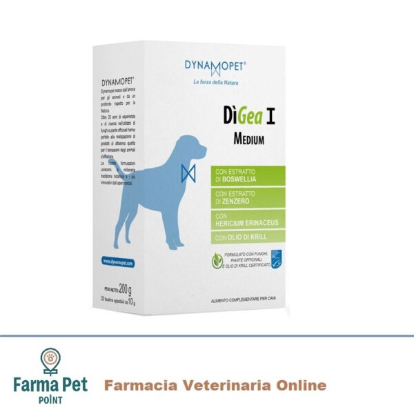 DIGEA I MEDIUM CANI 20 BUSTINE Alimento complementare studiato per coadiuvare le normali funzioni digestive e la normalizzazione delle feci