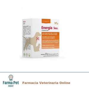 Dynamopet ENERGIA SMALL 20 BUSTINE 1GR è un alimento complementare sviluppato per animali sportivi, sostiene le fisiologiche funzioni dell’organismo