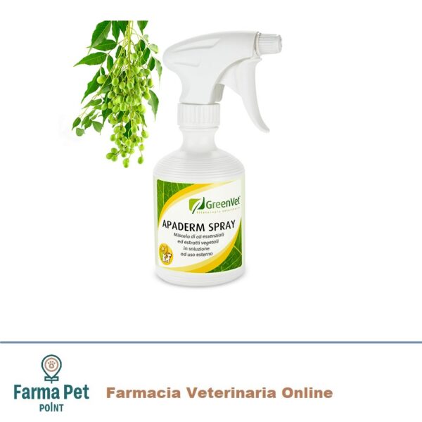 APADERM SPRAY 500ml Miscela di oli essenziali ed estratti vegetali in soluzione ad uso esterno Con olio di Neem per eliminare Ospiti Indesiderati Della Cute